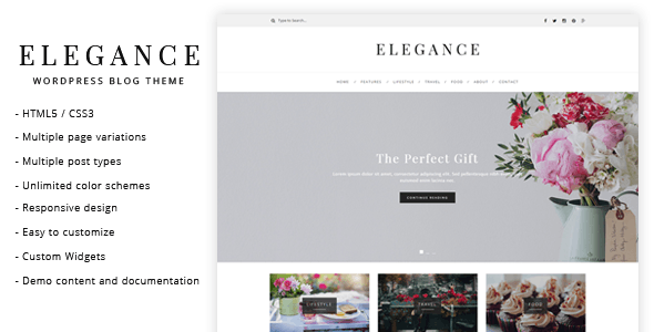 Elegance - WordPress Blog Theme