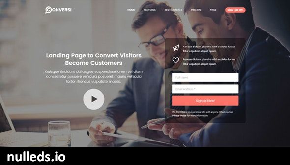 Conversi - Professional Conversion WordPress Landing Page