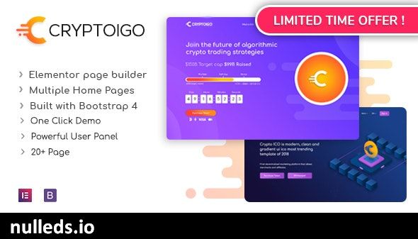 Cryptoigo - Cryptocurrency WordPress Theme With Elementor Page Builder