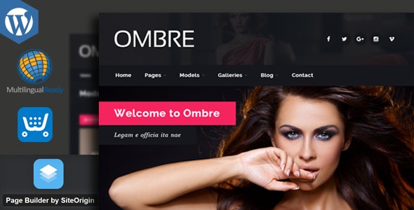 OMBRE - Model Agency Fashion WordPress Theme