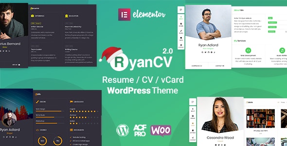 RyanCV - Resume WordPress Theme