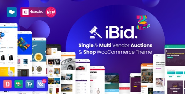 v4.0.1 iBid - Multi Vendor Auctions WooCommerce Theme