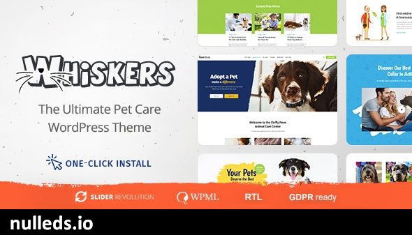 Whiskers - Pet and Vet WordPress Theme