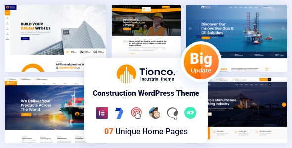 Tionco - Construction WordPress Theme