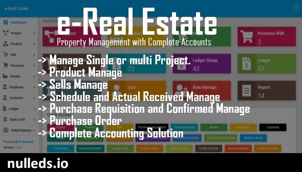 e-Real Estate - Property Management with Complete Accounts