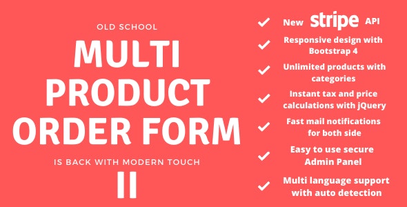 Multi Product Order Form 2