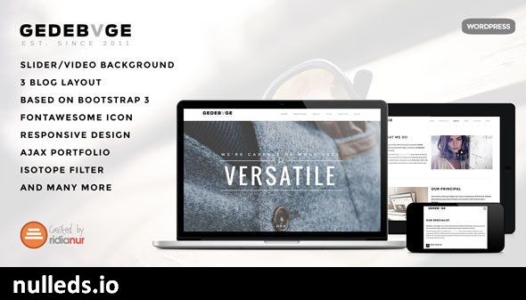 Gedebvge - Responsive One Page Portfolio Theme