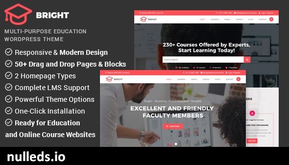 Bright - Education & Online Course WordPress Theme