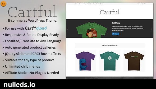 Cartful - Ecommerce WordPress Theme for Cart66