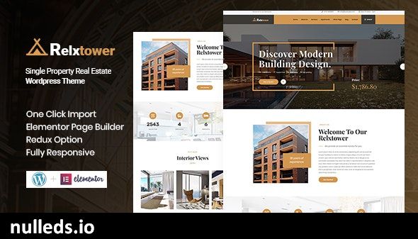 Relxtower - Single Property WordPress Theme