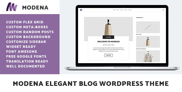 Modena Elegant Blog WordPress Theme