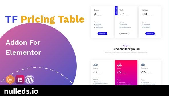 Pricing Table addon - widget for Elementor