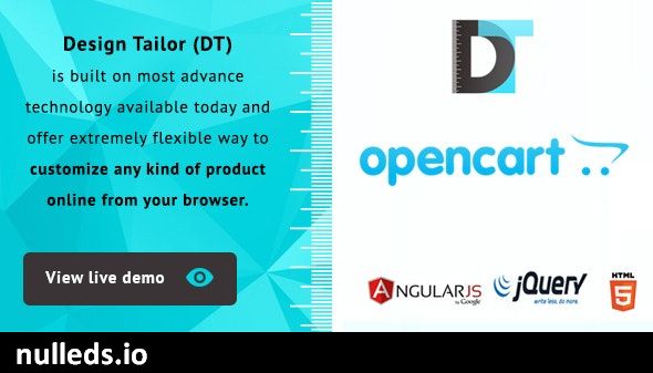 Design Tailor -  Custom Product Designer Plugin Opencart