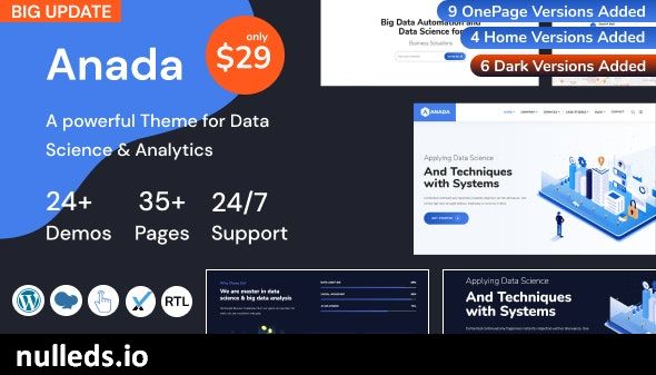 v1.3.9 Anada - Data Science & Analytics Saas WordPress Theme