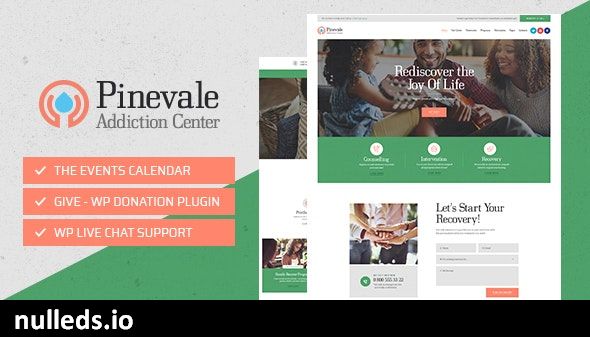 Pinevale | Addiction Recovery and Rehabilitation Center WordPress Theme