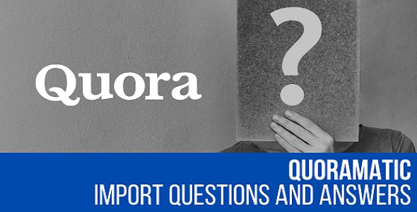 Quoramatic - Questions and Answers Post Generator Plugin for WordPress