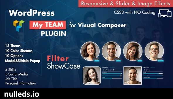 Team Showcase for Visual Composer WordPress Plugin