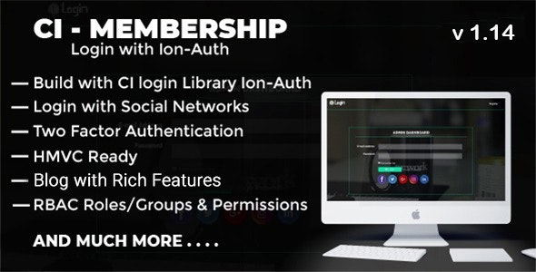 Codeigniter Login with Ion Auth, HMVC, Social Login and User management System