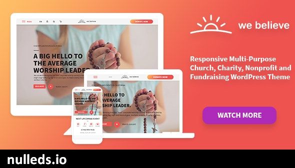 WeBelieve | Church, Charity and Fundraising Responsive Multi-Purpose WP Theme