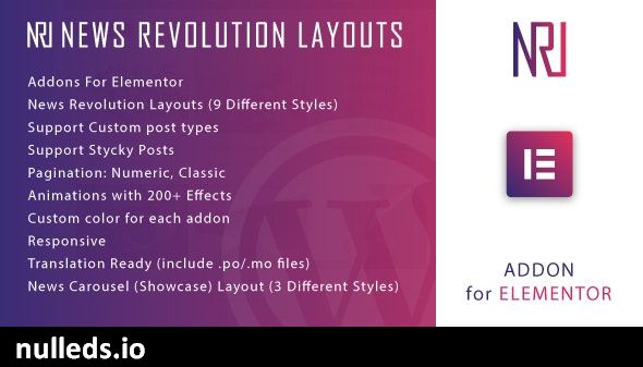 News Revolution Layouts for Elementor WordPress Plugin