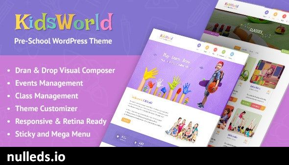 KidsWorld - Kindergarten and Child Care WordPress Theme