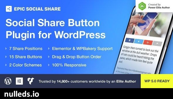 Epic Social Share Button for WordPress & Add Ons for Elementor & WPBakery Page Builder