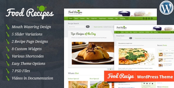 v4.0.5 Food Recipes - WordPress Theme