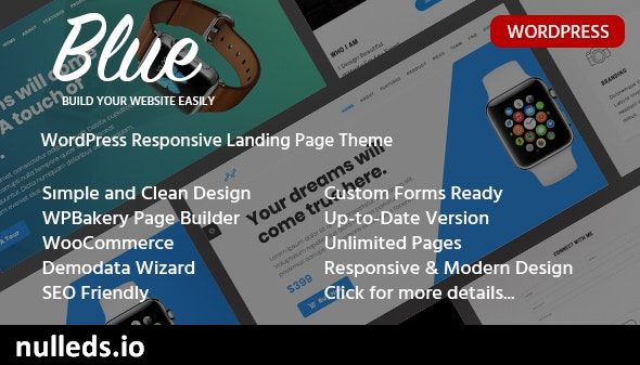 Blue - Single Page Product Landing WooCommerce Theme