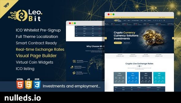 Leobit - Crypto Currency WordPress Theme