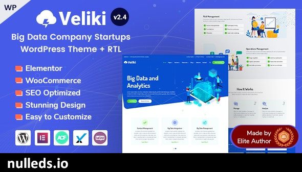 Veliki - Big Data Analytics & AI Company WordPress Theme