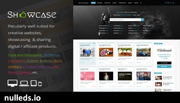 Showcase = Responsive WordPress Grid / Masonry Blog Theme