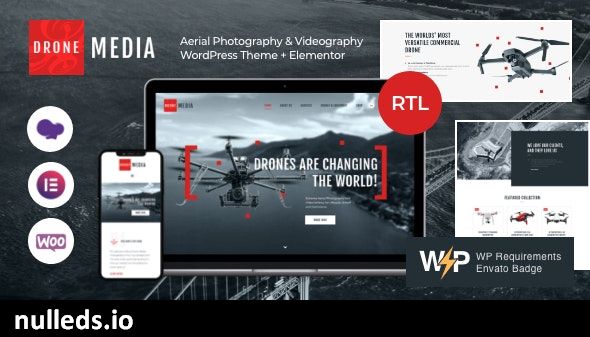 Drone Media | Aerial Photography & Videography WordPress Theme + Elementor