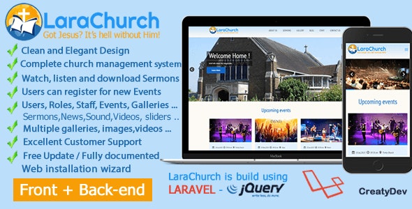 LaraChurch 2.0 - Complete Church Management System