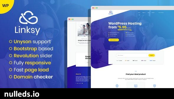 Linksy - domain and hosting provider WordPress theme