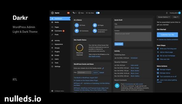 Darkr - WordPress Admin Light & Dark Theme