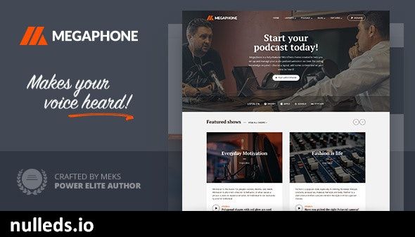 Megaphone - Podcast WordPress Theme for Audio and Video