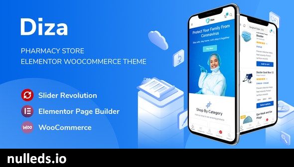 Diza - Pharmacy Store Elementor WooCommerce Theme