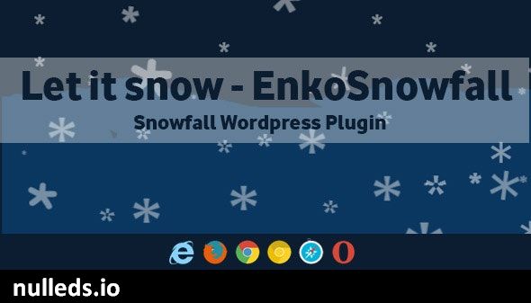 Let it Snow EnkoSnowfall - Wordpress Snowfall Plugin