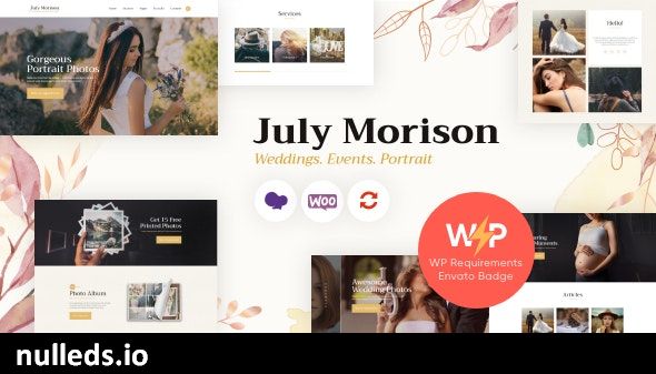 July Morison | An Alluring Event Photographer's Portfolio & Blog WordPress Theme