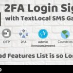 2FA Login SignUp Via TextLocal SMS and Admin Panel