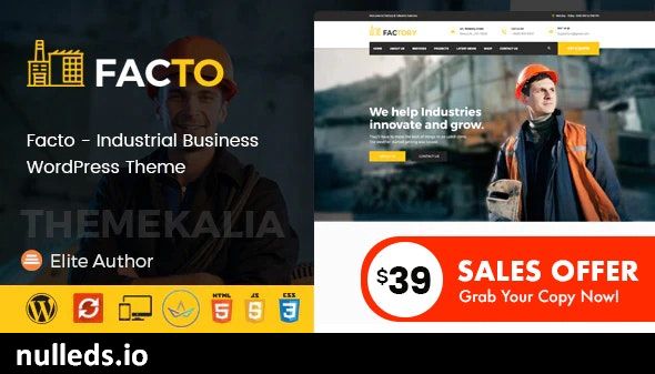 Facto - Industrial Business WordPress Theme