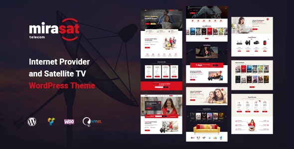 (ver. 23April, 2023) Mirasat - Internet Provider and Satellite TV WordPress Theme