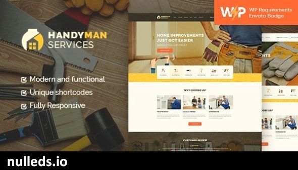 Handyman | Construction and Repair Services Building WordPress Theme