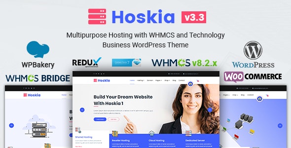 v3.5 Hoskia | Multipurpose Hosting with WHMCS Theme