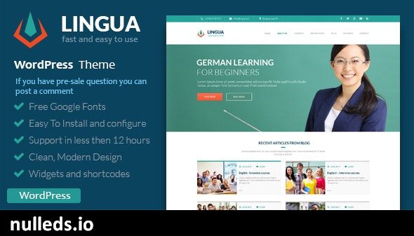 School Or Instructor - Lingua WordPress Theme