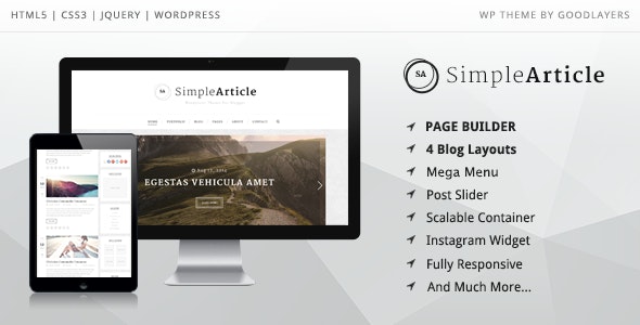 Simple Article - WordPress Theme For Personal Blog