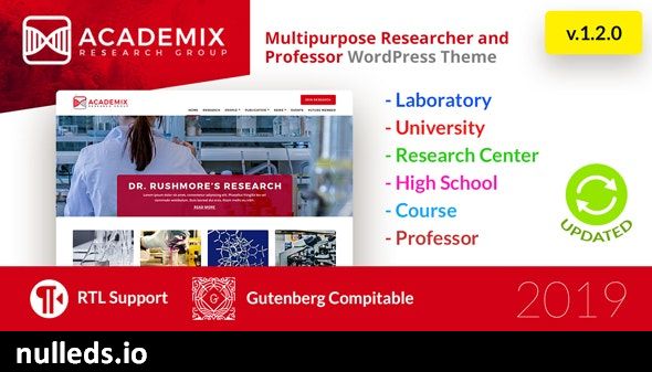 Academix - Multipurpose Education, Researcher and Professor WordPress Theme