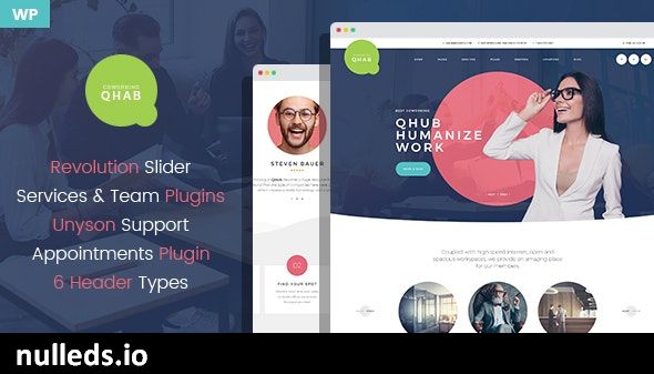 Qhab - Сoworking and Office Space WordPress Theme