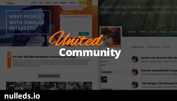 UnitedCommunity - BuddyPress Membership Theme