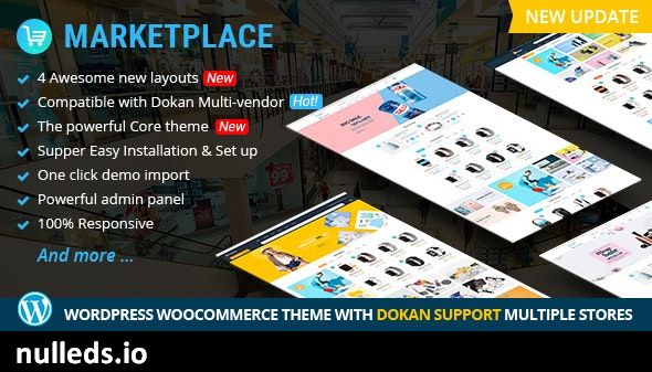 Marketplace WP Theme support Dokan Multi Vendors